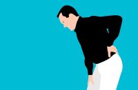 graphic of hunched man holding his back graphic of hunched man holding his back